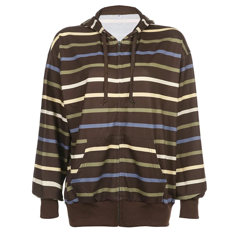 Striped Hoodie Sweatshirt